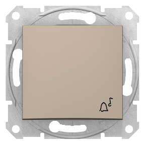 Sedna - 1Kutup Basmalı Düğme - 10Ax Zil Simgesi, Çerçevesiz Titanyum-8690495032987