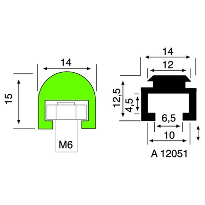 Slidewayd Special 051 Profile Alpolen 1000 - Conveyor part