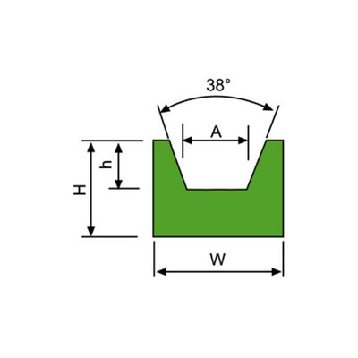  Alpolen 1000 V Belt Slideway - Conveyor part Green