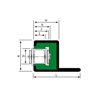  Alpolen 1000 Chain Slideway - Conveyor part Green+Metal 1/2.