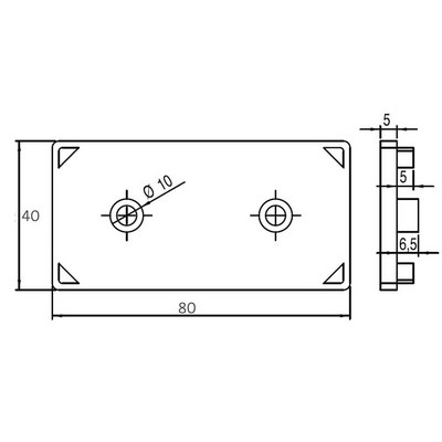 40x80 Plastic Profile Cover - Conveyor part