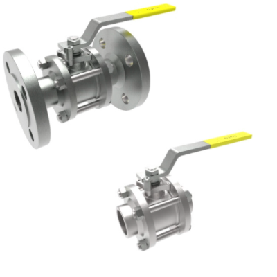 PN 16/40 ball valves 3 Piece, DN-15-1-2-inch-316-geared
