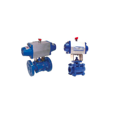 SINGLE EFFECTIVE PNEMATIC ACTUATOR ball valveS, DN-15-1-2-inch-CARBON STEEL-geared