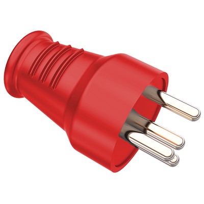 3-25A flat plug (red)
