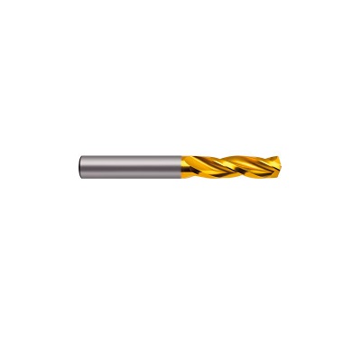 Ratio drill bit, solid carbide, Ø 3,100 mm, 5xD, DIN 6539, Type GS 200 U, TiN