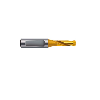 Ratio drill bit with internal cooling, HM, Ø 9,500 mm, 3xD, DIN 6538K, type RT 80 U, TiN