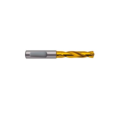 Ratio drill bit with internal cooling, solid carbide, Ø 3,400 mm, 3xD, DIN 6537K, type RT 100 F, TiN