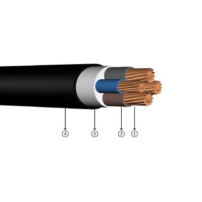 3x70+35, 0.6/1 kV XLPE izoleli, çok damarlı, bakır iletkenli kablolar, YXV-U, YXV-R, CU/XLPE/PVC, N2XY