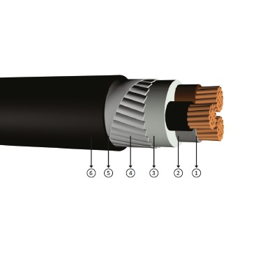 3x70, 0.6/1 kV XLPE izoleli, yassı çelik tel zırhlı, çok damarlı, bakır iletken kablolar, YXZ3V-R, N2XFGY