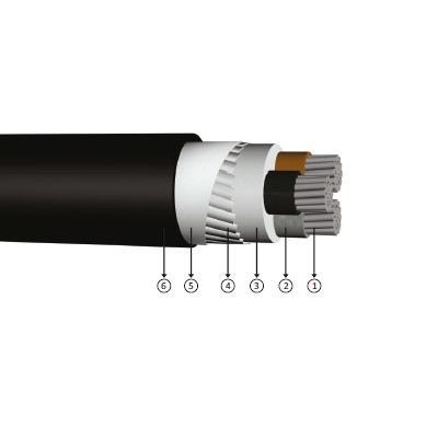 3x95, 0.6/1 kV XLPE insulated, flat steel wire armoured, multi-core, aluminum conducter cables, yaxz3v-r, na2xfgy
