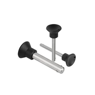 Plug-in Pin Mushroom Handle, Axial Safety, D1=10 L=50, Thermoplastic,