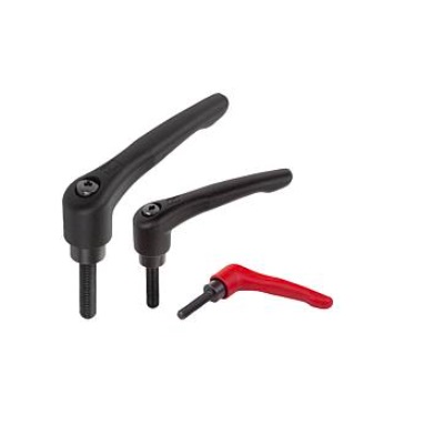 Switch Handle Size 3 5/16-18X30, Steel Black Plastic Coated, Bil:Steel