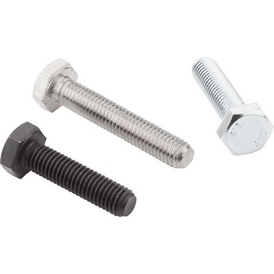 Old Bolt Din933, Open End Threaded M10X25, Stainless Steel A2 70 Uncoated