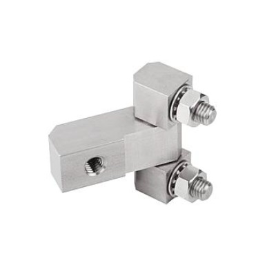 Hinge, Angular Long Type with Fixing Nut, Stainless Steel 1.4401, B=40,