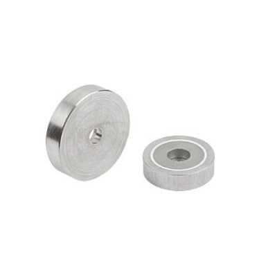Magnet Pot Magnet H=6 Smco, Round, Bil:Stainless Steel, D1=4.5,
