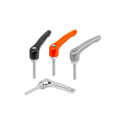 Flip Lever Size M06X35, Zinc Orange Ral2004 Plastic Coating, Bil:Steel Blue