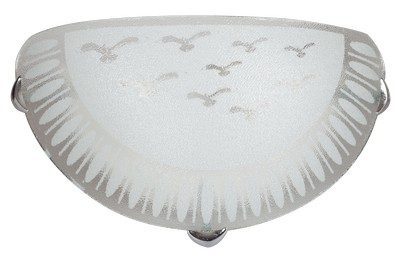 Halfway glass sconce seagull