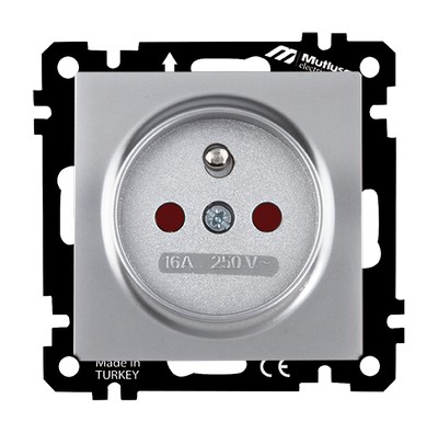EP-OPS (French) socket (Child protection) Silver