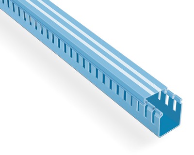 25x60 Kablo Kanalı (Delikli)(Mavi)(1m)