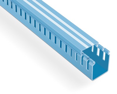 40x40 Kablo Kanalı (Delikli)(Mavi)(2m)