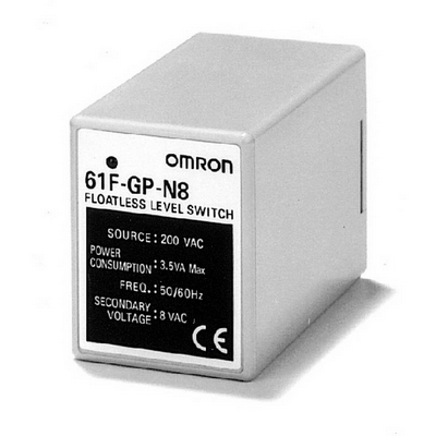 Omron Level Sensor, Conductive, Compact, Plug-in, General-Purpose, Relay, LED Indicator (Requires PF083A-E Socket), 24 VAC, 8-Pin 45368543338800