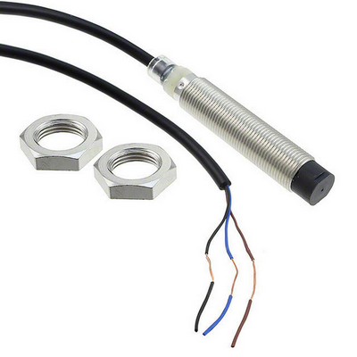 Omron Inductive Sensor, Rice-Nickel, Long Body, M12, Dislocated Head, 5mm, DC, 3 Cable, PNP-NA, 2M cable 454858354955555555