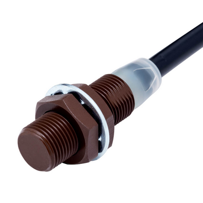 Omron Proximity Sensor, Inductive, Fluororein Coating (Base Material: Sus 303) M12, Shielded, 2 mm, DC, 3-Wire, PNP No, 2 M PREWYED 4549734527941
