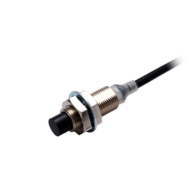 Omron Proximity Sensor, Inductive, Nickel-Brass, Short Body, M12, Unleyeded, 10 mm, DC, 3-Wire, PNP NC, 2 M PREWYED 4549734469845