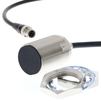 Omron Proximity Sensor, Inductive, Nickel-Brass, Short Body, M30, Shielded, 23 mm, DC, 3-Wire, PNP No, IO-Link Com3, M12 Smartclick Pig-Tail