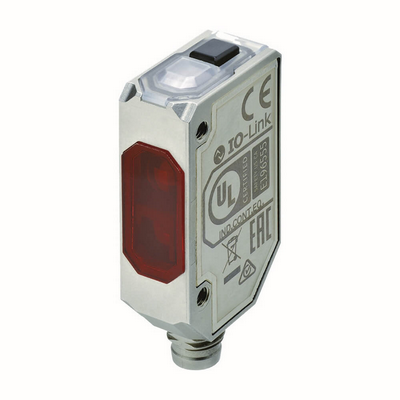 Omron Photolelectric Sensor, Compact Square, Stainless Steel, BGS, 80 mm, Red LED, NPN, L-ON/D-ON, M8 4-PIN Connector 4549734512985