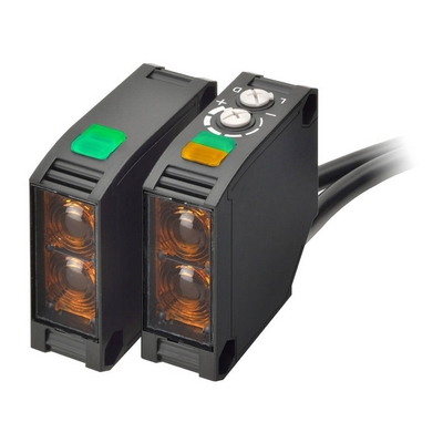 OMRON Fotoelektrik sensör, kare gövde, IR LED , karşılıklı, 5 m aralık, AC/DC, röle, L-ON/D-ON seçilebilir, 2 m kablo 4548583580657