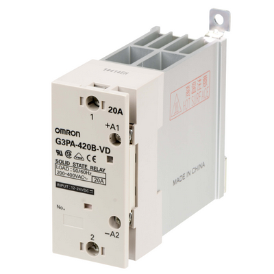 Omron Solid State Relay, DIN Rail/Surface Mounting, 1-Pole, 20 A, 440 Vac Max 4536854487217