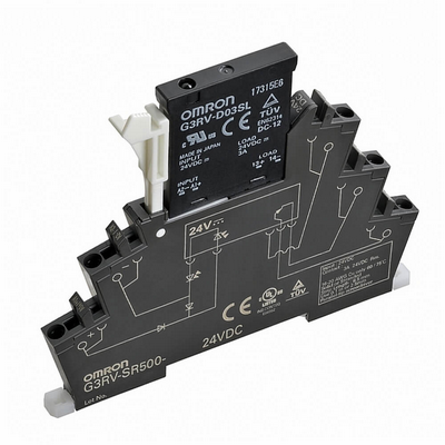 Omron Slimline SSR 6mm, Inc. Socket, AC Output TRIAC, 2A, Push-in Terminals, 100V AC, Non Zero-Cross 4548583797857
