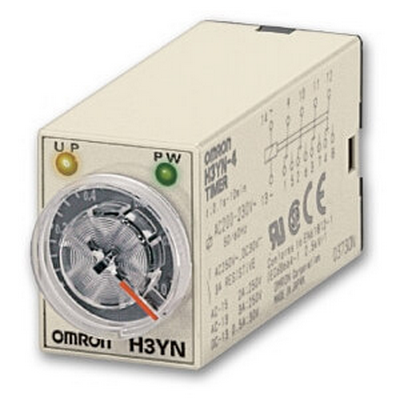 Omron time relay, socket, 14 pin, multifunction, 0.1 S-10 min, 4PDT, 3 A, 100-110 VDC, beige case 4548583755499