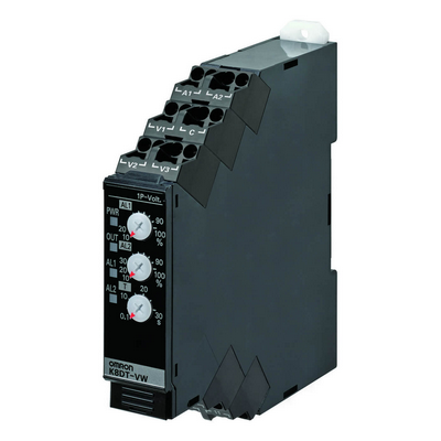 Omron Monitoring Relay 17.5mm Width, Single Phase Over and Low Voltage 1-150V AC or DC, 1 SPDT, 100-240 Vac, Push-in Plus Terminal 45485837737776