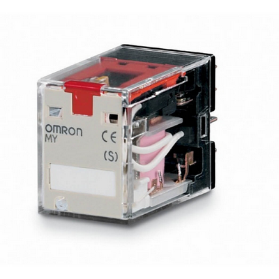 Omron Relay, Plug-in, 8-Pin, DPDT, 10A, Mech & Led Indicators, Lockable Push to Test Button, Label Facility, 12 VAC 4536854363085