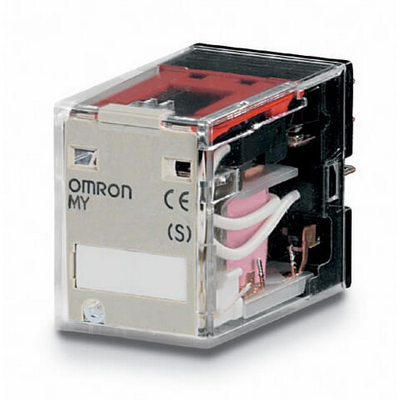 Omron relay, socket, 14 pin, 4pdt, 5 a, mechanical indicator, 220/240 Vac 4536854363504
