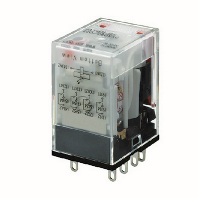 Omron Relay, Plug-in, 14-Pin, 4PDT, 6 A, Mechanical & Led Indicators, 12 VDC 4548583818637