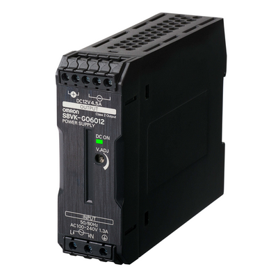 Omron Book Type Power Supply, Pro, 60 W, 12 VDC, 4.5 A, DIN RAY Mounting 4548583357709