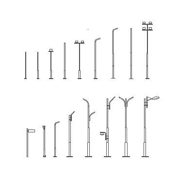 Pelsan-Lighting Poles-4,5 m 1 x Armature Pole