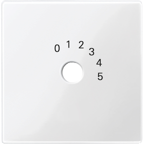 Center plate for station selection switch, polar white, glossy, System M-4042811037772