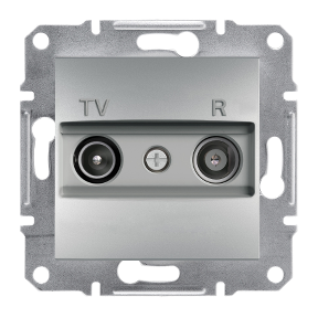 Asfora – Transitional Tv/R Socket, 4Db – Aluminum-3606480728747