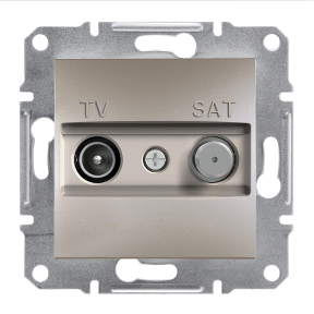 Asfora – Switchable Tv/Sat Socket, 4Db – Bronze-3606480727917