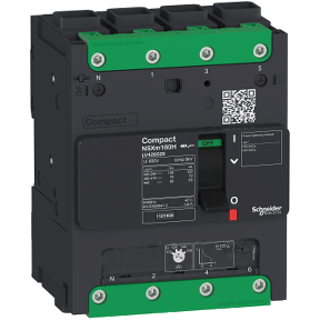circuit breaker ComPact NSXm B (25 kA at 415 VAC), 4P 3d, 80 A rated TMD trip unit, EverLink connectors-3606481174222