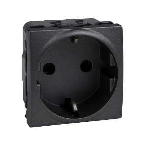 Unica Grounded Socket - Child Proof - 2 Modules-8420375152128