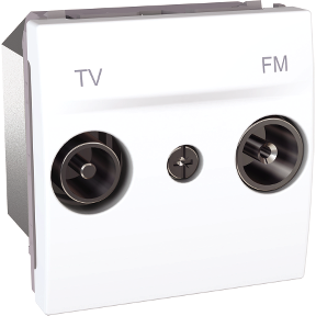 Unica Tv/Fm Socket - Switching Terminal - 2 Modules White-8420375126099