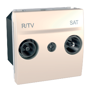Unica Tv-Fm/Sat Socket - Pass-through - 2 Modules-8420375126181