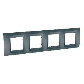 Unica Quadruple Horizontal Frame - Graphite-3606480772788