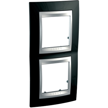 Unica Rhodium black-Aluminum Double vertical frame-8420375155129