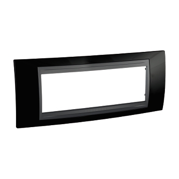 Unica Rodyum siyahı-Grafit Altı Modül çerçeve-3606480435263
